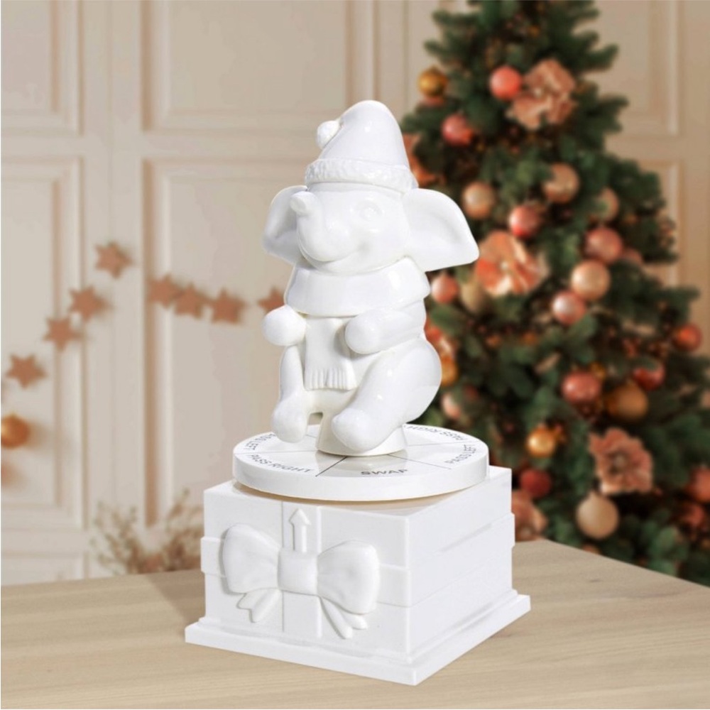 NEW Paper Riot Co White Elephant Game Spinner Trophy Style Gift Exchange Office